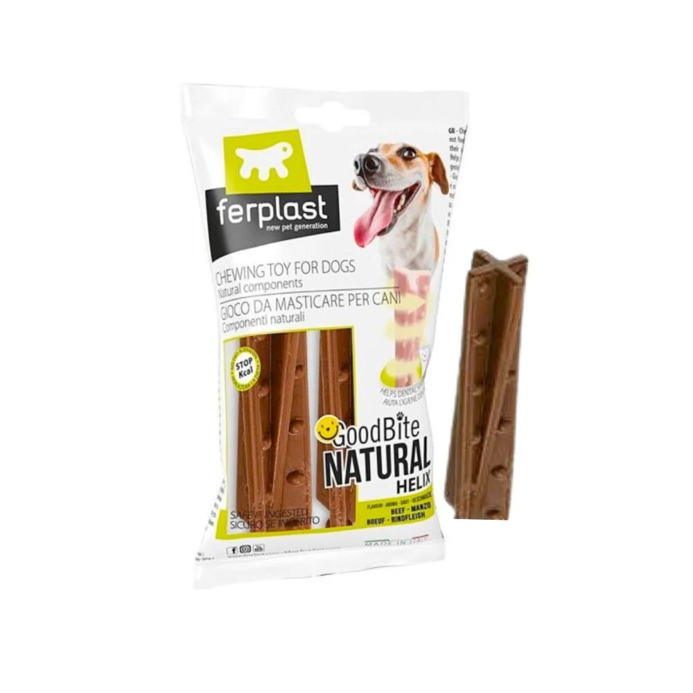 Ferplast GOODBITE NATURAL HELIX Manzo M Gioco per Cani 2pz 23g