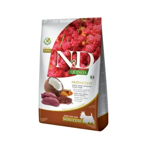 Farmina N&D Quinoa Skin & Coat Cervo 2,5kg Crocchette Cani Mini Adult