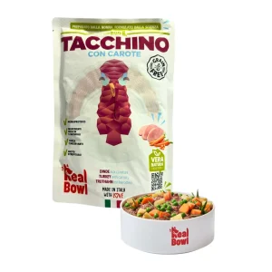 Real Bowl Pappa fresca Tacchino e Carote 700g Bustina Cani