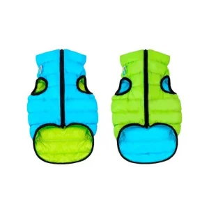 AiryVest Piumino Revers Blu/Lime XS22 cm per Cani