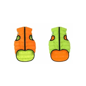 AiryVest Piumino Revers Arancio/Lime L55 cm per Cani