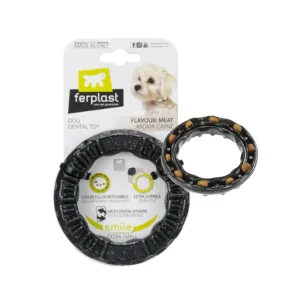 Ferplast Smile Ring M Nero Gioco per Cani Ø 16cm