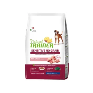 Trainer Sensitive Maiale No Grain 3kg Crocchette Cani medium Maxi Adult