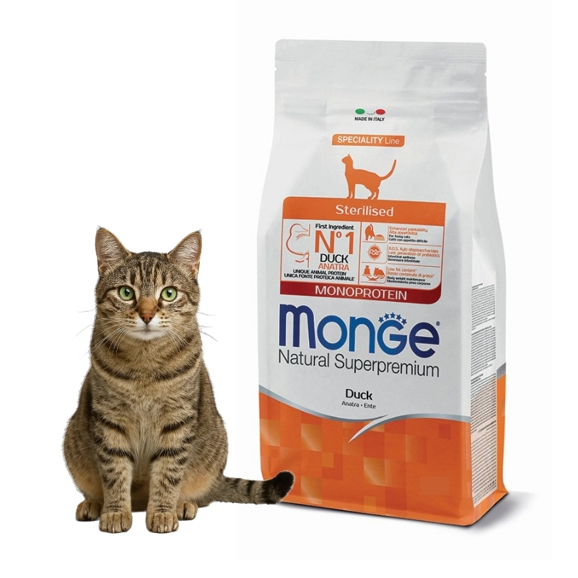 Monge Natural gusto anatra per gatti adulti sterilizzati 10 kg - immagine 3
