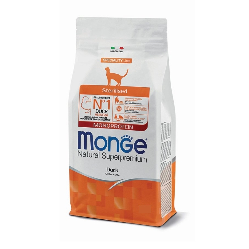 Monge Natural gusto anatra per gatti adulti sterilizzati 10 kg - immagine 2