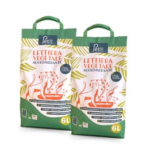 2 Lettiere vegetali biodegradabili da 6Lt