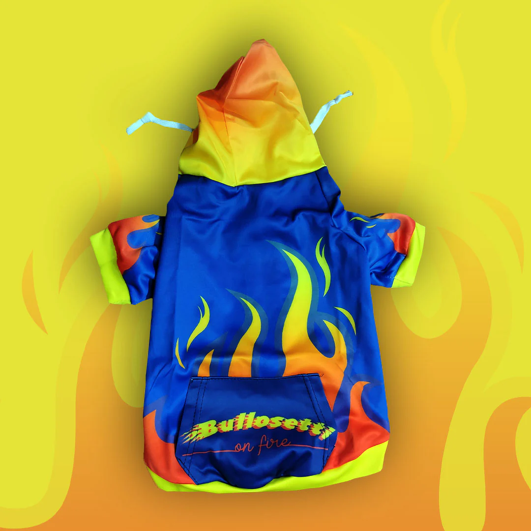 Felpa con cappuccio FIRE - con zip e maniche - immagine 3