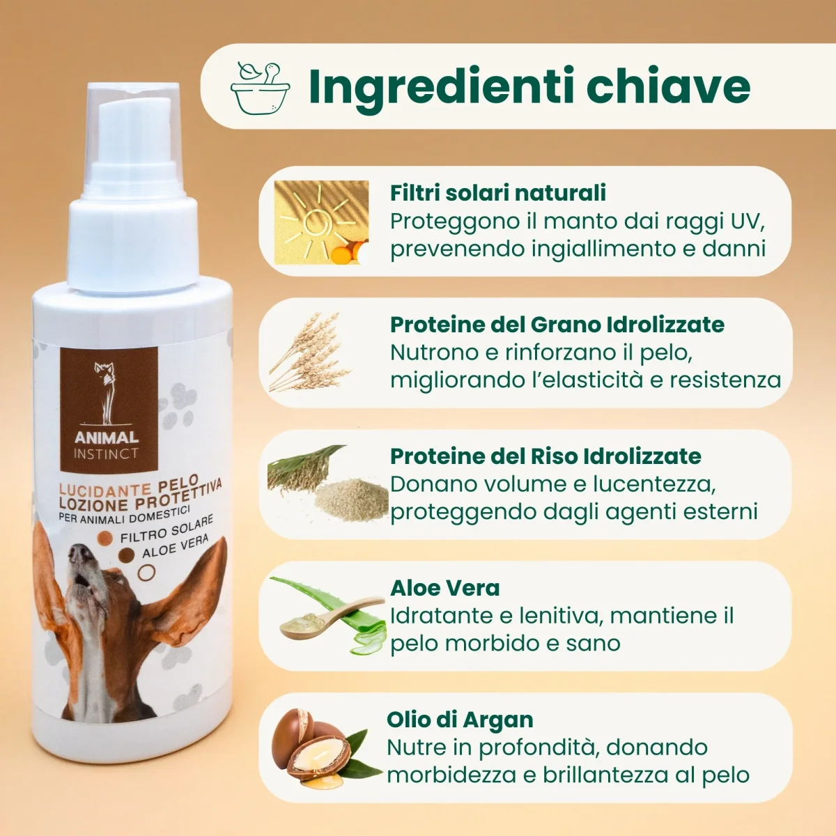 Lucidante per Pelo - Lozione con Filtro Solare - immagine 3