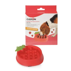 Camon Ciotola Fragola anti-ingozzamento Slow Eating per Cani