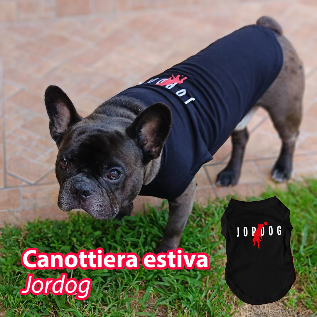 Canottiera estiva per cani - da 4 a 15kg - nera - Jordog - immagine 3