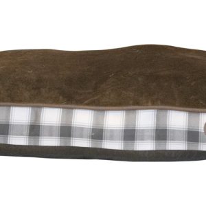 Materasso Tartan Scozzese Marrone Sfoderabile per Cani – Modello Basic
