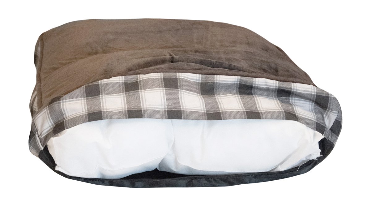 Materasso Tartan Scozzese Marrone Sfoderabile per Cani – Modello Basic - immagine 4