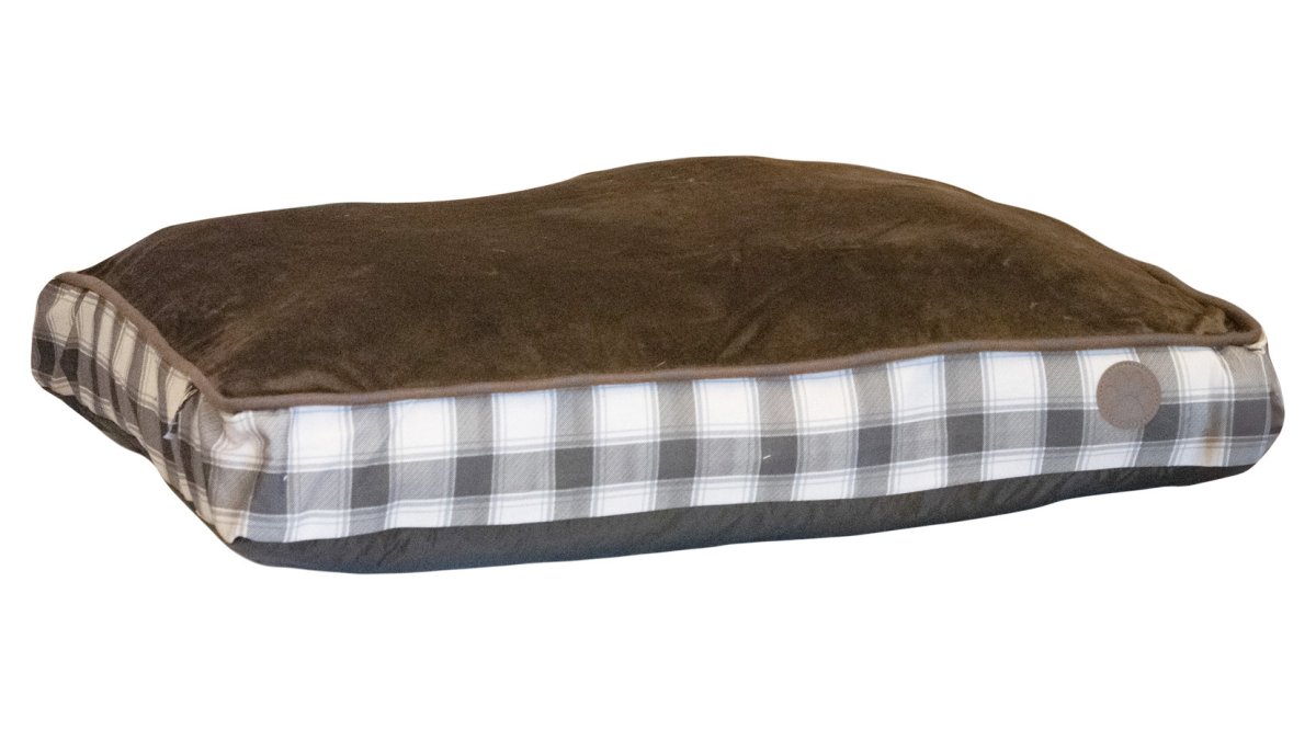 Materasso Tartan Scozzese Marrone Sfoderabile per Cani – Modello Basic - immagine 3