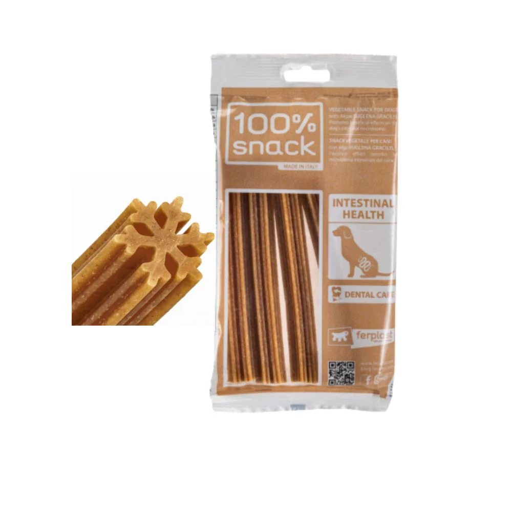 Ferplast Dental Snack 100% Vegetal SNOWFLAKE Euglena M Cani 4pz 105g