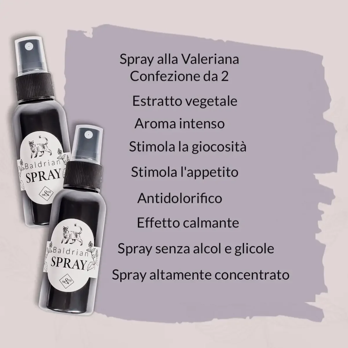 Ne&No®Spray alla Valeriana per Gatti - Set da 2 - Confezione Regalo - immagine 4